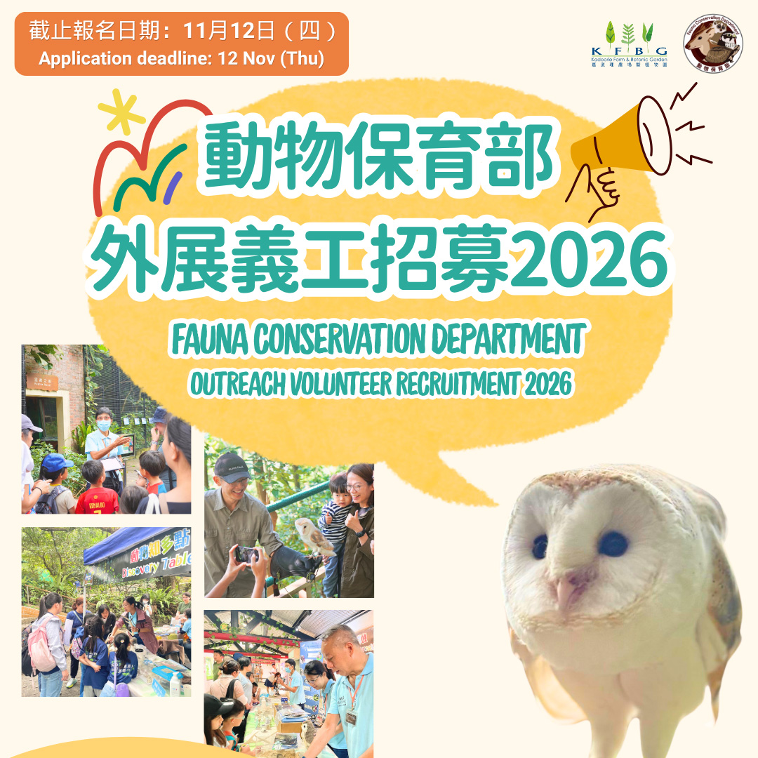 Fauna Conservation Department Outreach Volunteer Recruitment 2026